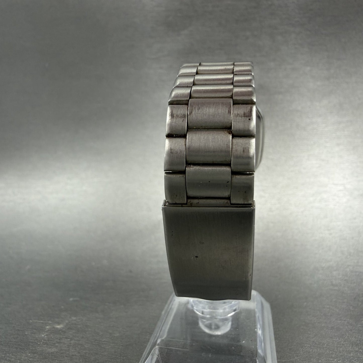 Seiko Watch Men 30mm Silver Dial Silver Tone Square 6431-5050 New Battery7