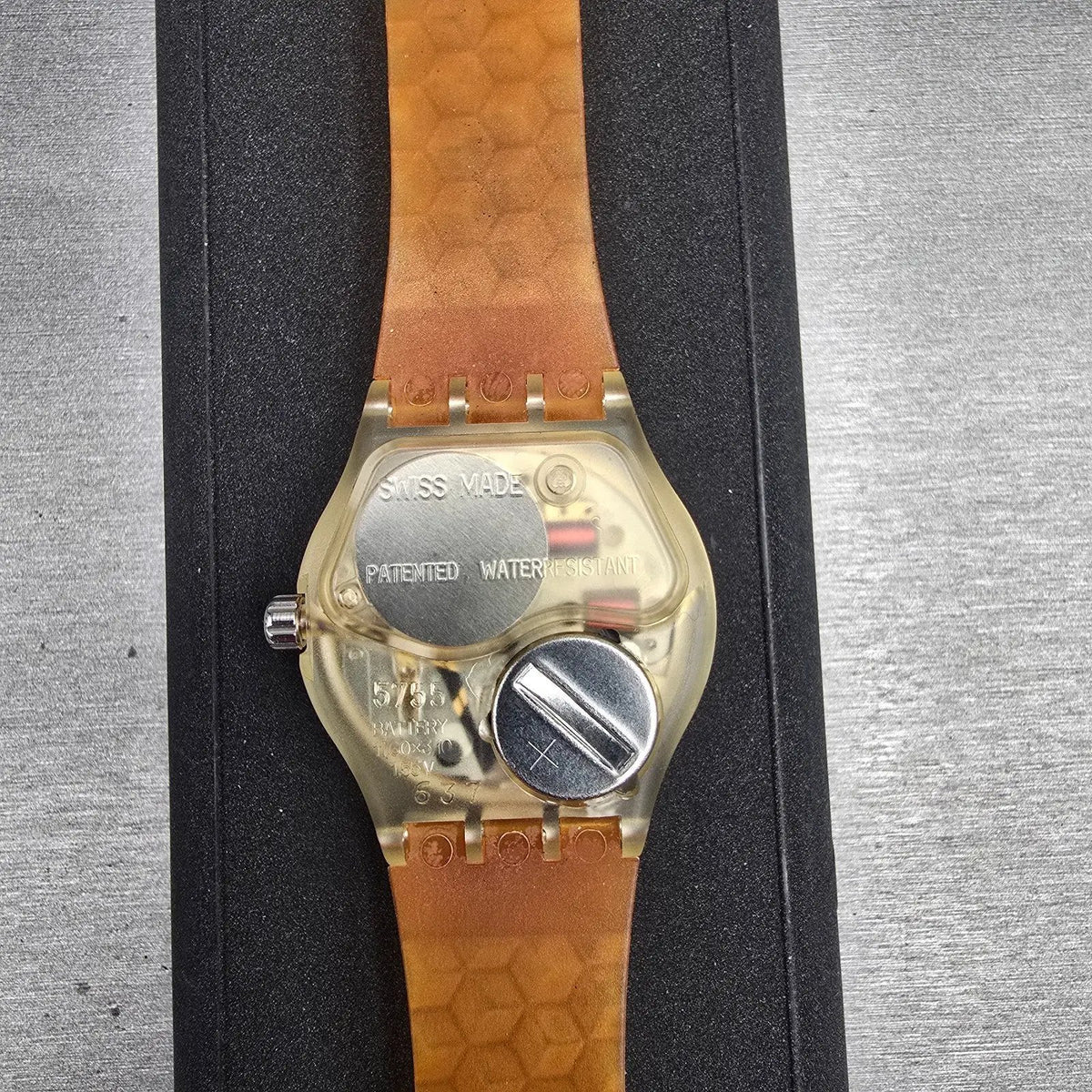 Swatch Musicall Adam Watch Men 34mm Skeleton Dial Alarm SLZ106 New Battery NOS10