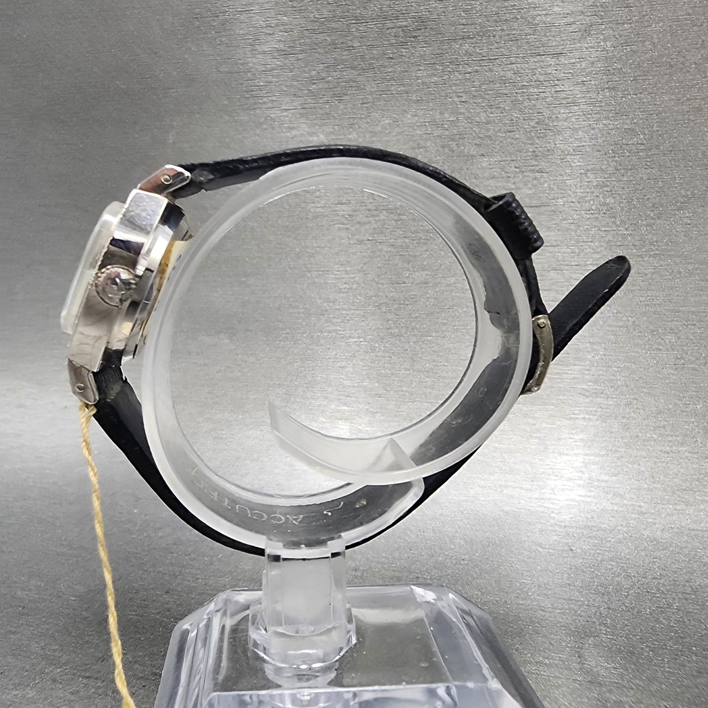 Bulova Accutron Watch Women 23mm White Dial Silver Tone Date N6 NOS PARTS7