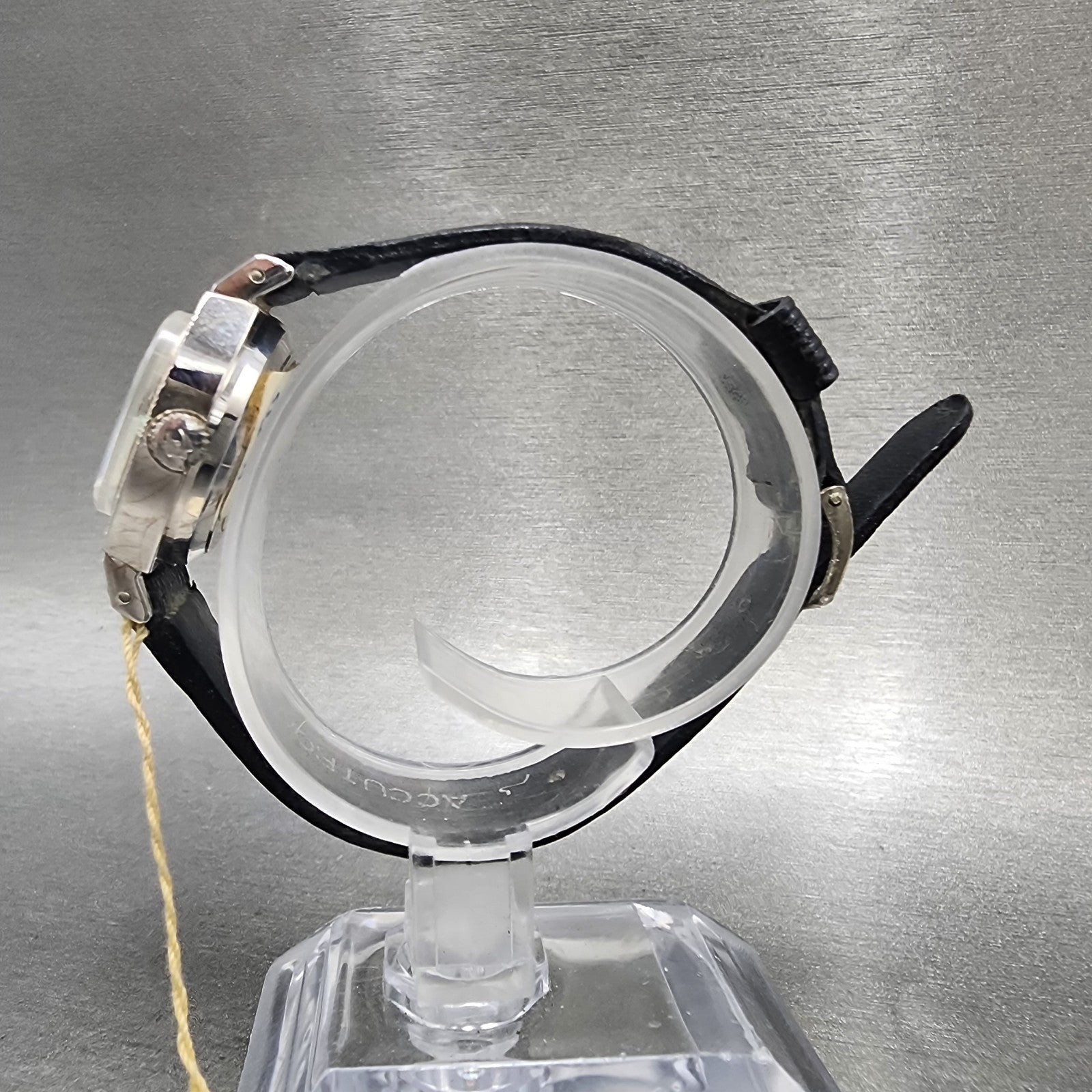 Bulova Accutron Watch Women 23mm White Dial Silver Tone Date N6 NOS PARTS7