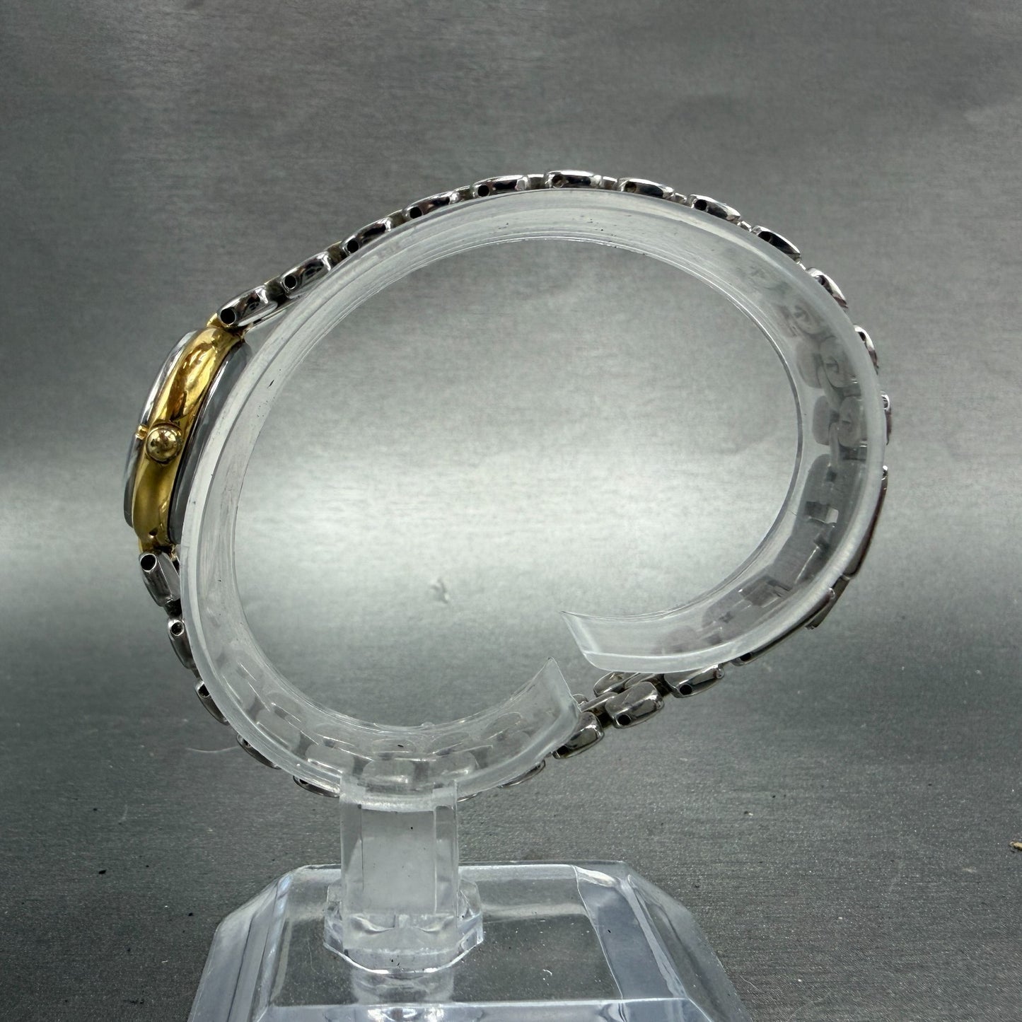 Seiko Lucent Watch Women 21mm White Dial Two Tone Round 1F21-0E50 New Battery6