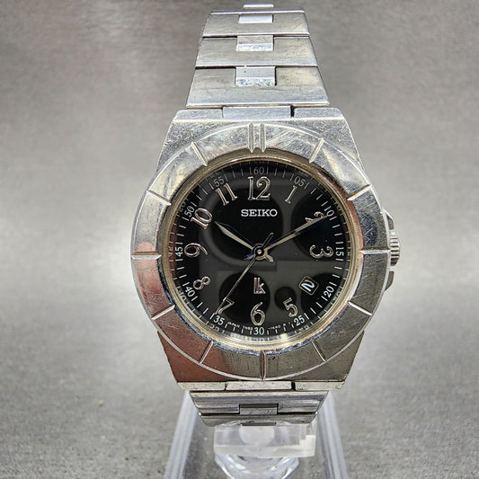 Seiko Watch Women 28mm Black Dial Silver Tone Date 7N820620  Lukia  New Battery0