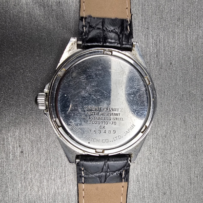 Orient Watch Men 38mm Silver Dial Silver Tone Daydate Round I029110-70 New Batt10