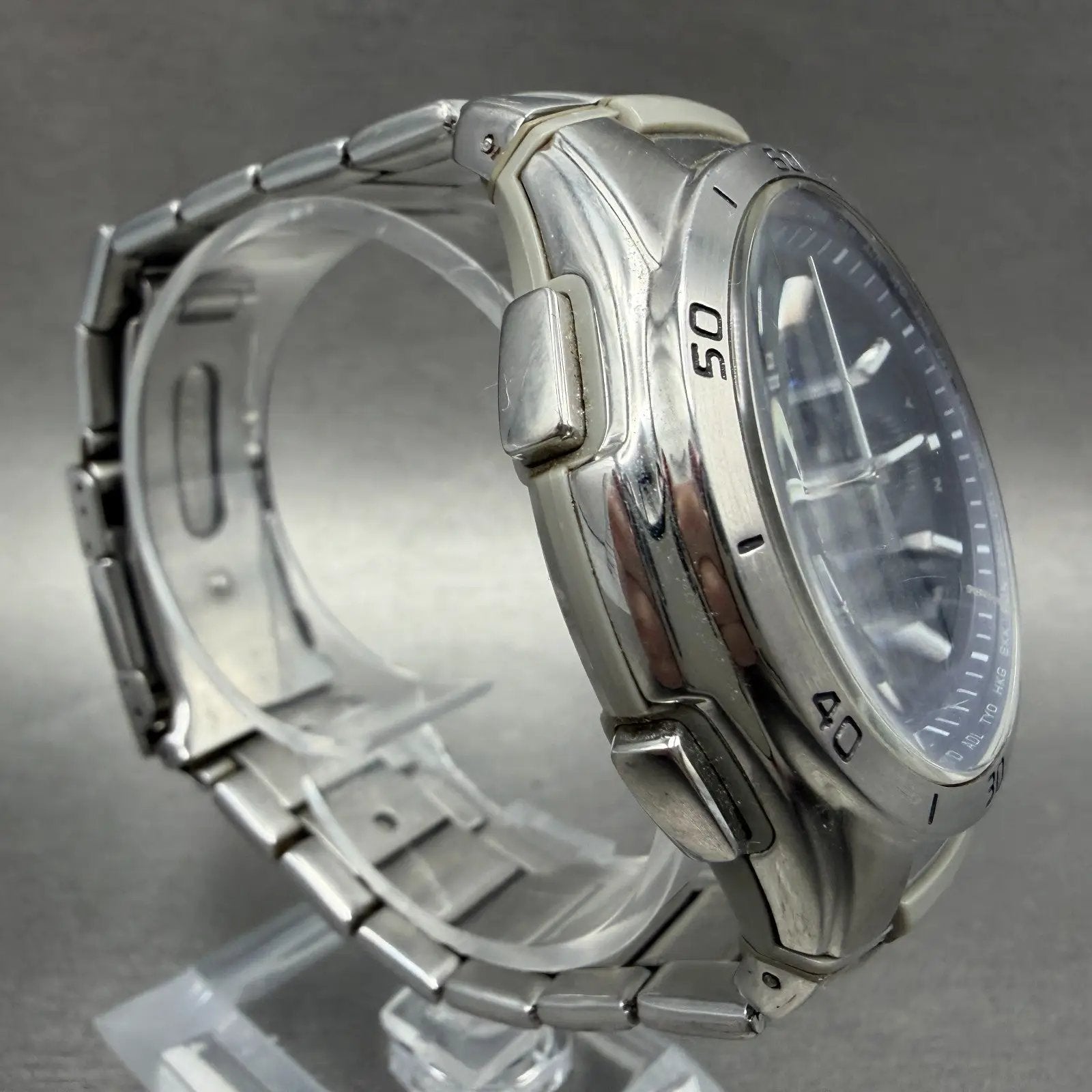Casio Waveceptor WVQ-M410 Watch Men 43mm Blue Dial Silver Tone Date Solar Works3