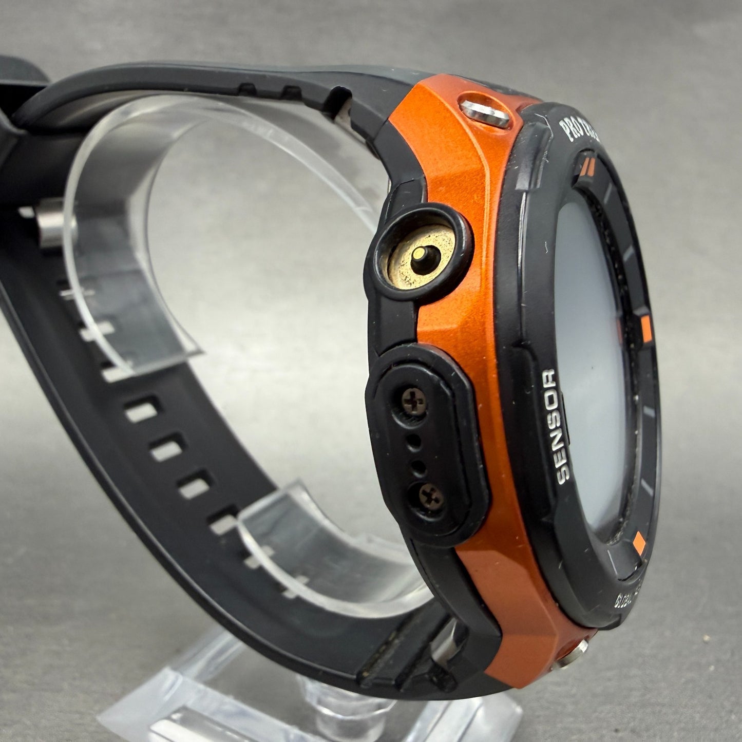 Casio Proterk WSD-F20 Smart Watch Men 58mm Black Orange Compass GPS works3