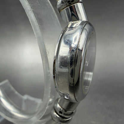 Movado Bareleto Watch Women 24mm Black Dial Stainless Steel Round Bangle NewBatH3