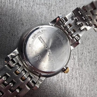 Bulova Watch Women 27mm Silver Dial Two Tone Round 98V29 New Battery10
