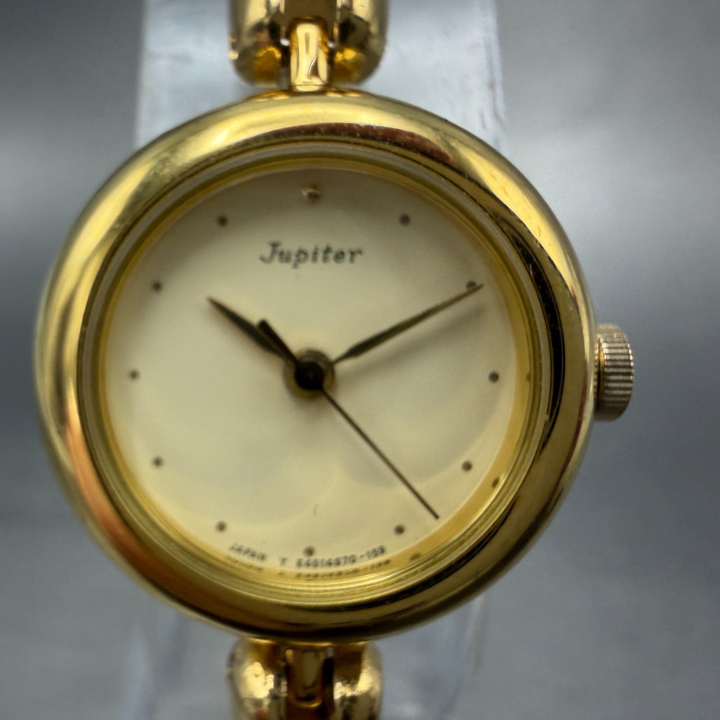 Orient Jupiter Watch Women 20mm Gold Dial Gold Tone Round E454S7-00 New Battery1