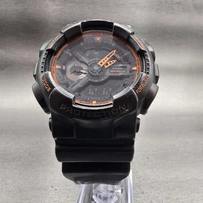 Casio G-Shock GA-110TS Watch Men 51mm Black Orange Chrono Alarm New Battery5