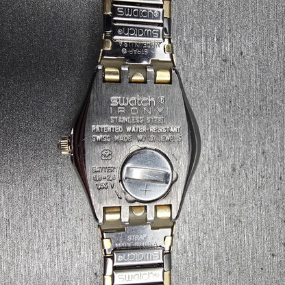 Swatch Irony Reverence Watch Women 24mm White Dial Two Tone YSS100B New Battery10
