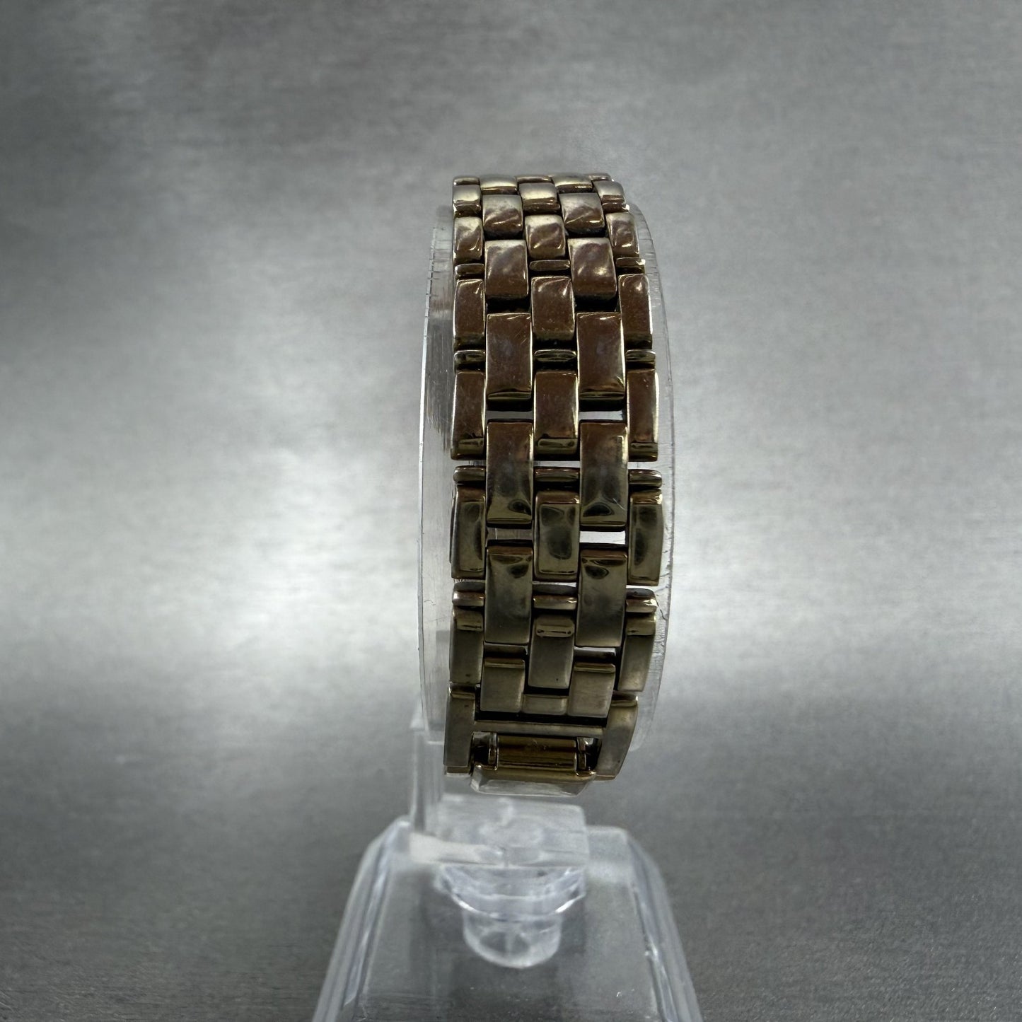 Seiko Tank Watch Women 17mm Black Dial Gold Tone Rectangle V400-5498 New Battery7