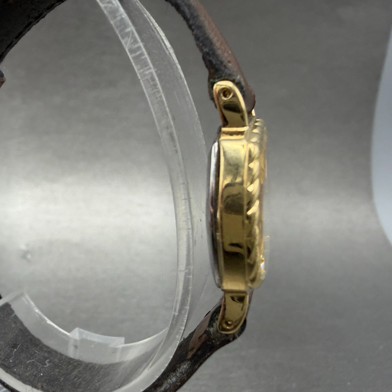 Seiko Watch Women 23mm Champagne Dial Gold Tone Octagon 1400-5580 New Battery3