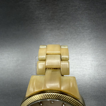 Michael Kors Jet Set Watch Women 37mm MOP Dial Gold Tone Daydate MK-5039 NewBatt4