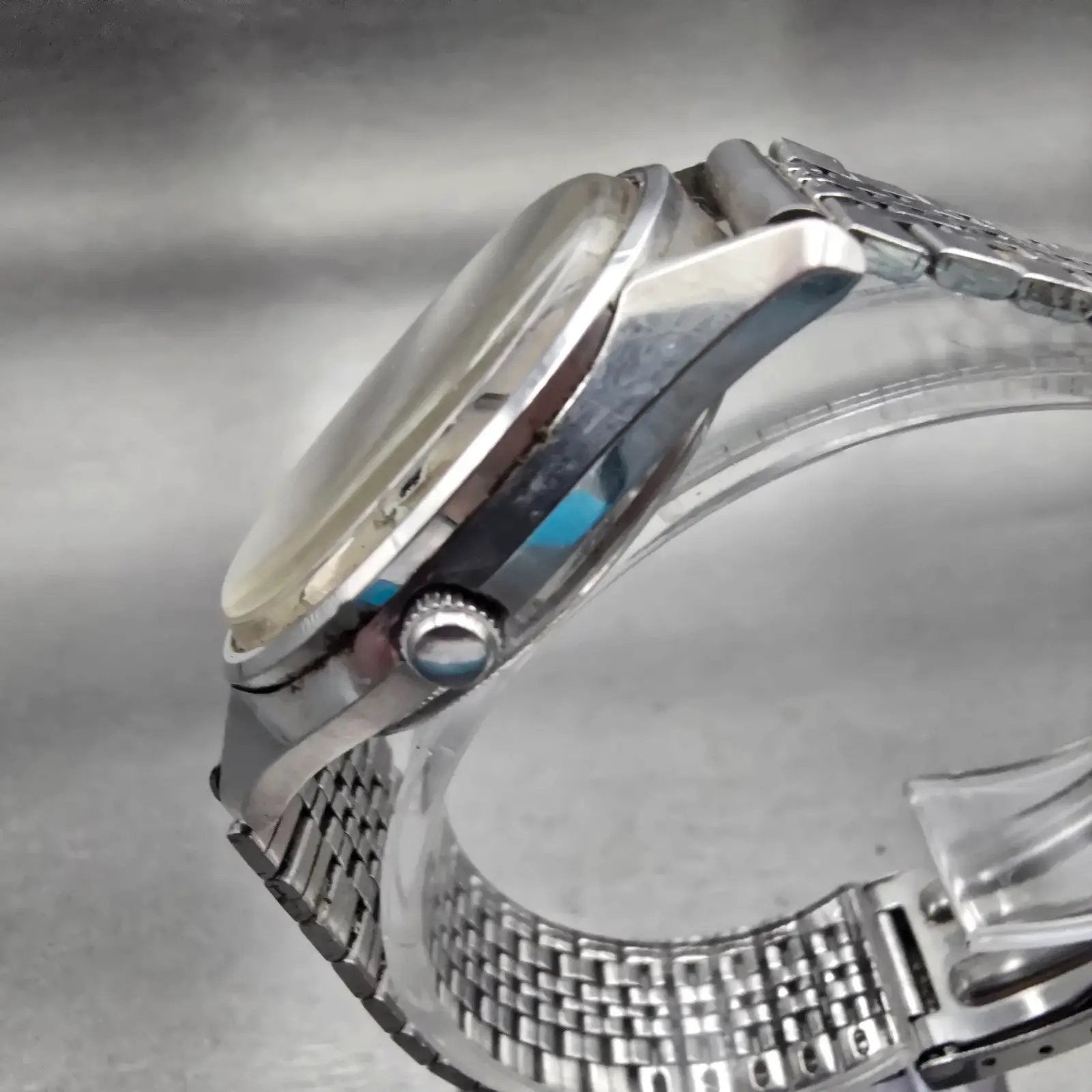 Seiko QT Watch Men 36mm Silver Dial Silver Tone Date Round 0822-8020 New Battery2