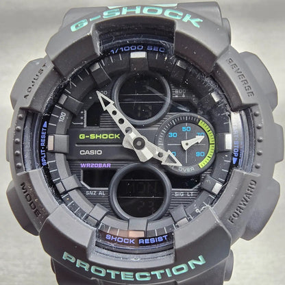 Casio G-Shock GMA-S140 Watch Women 46mm Black Gray Alarm Chronograph New Battery1