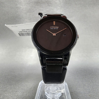 Citizen EcoDrive Axiom Watch Women 30mm black Dial Black Tone Date Round Runs5