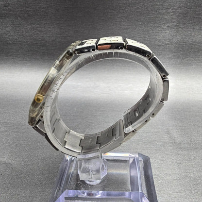 Swatch Elegantly Framed Watch Women 34mm Silver Dial Clear Case SFK356G New Batt6