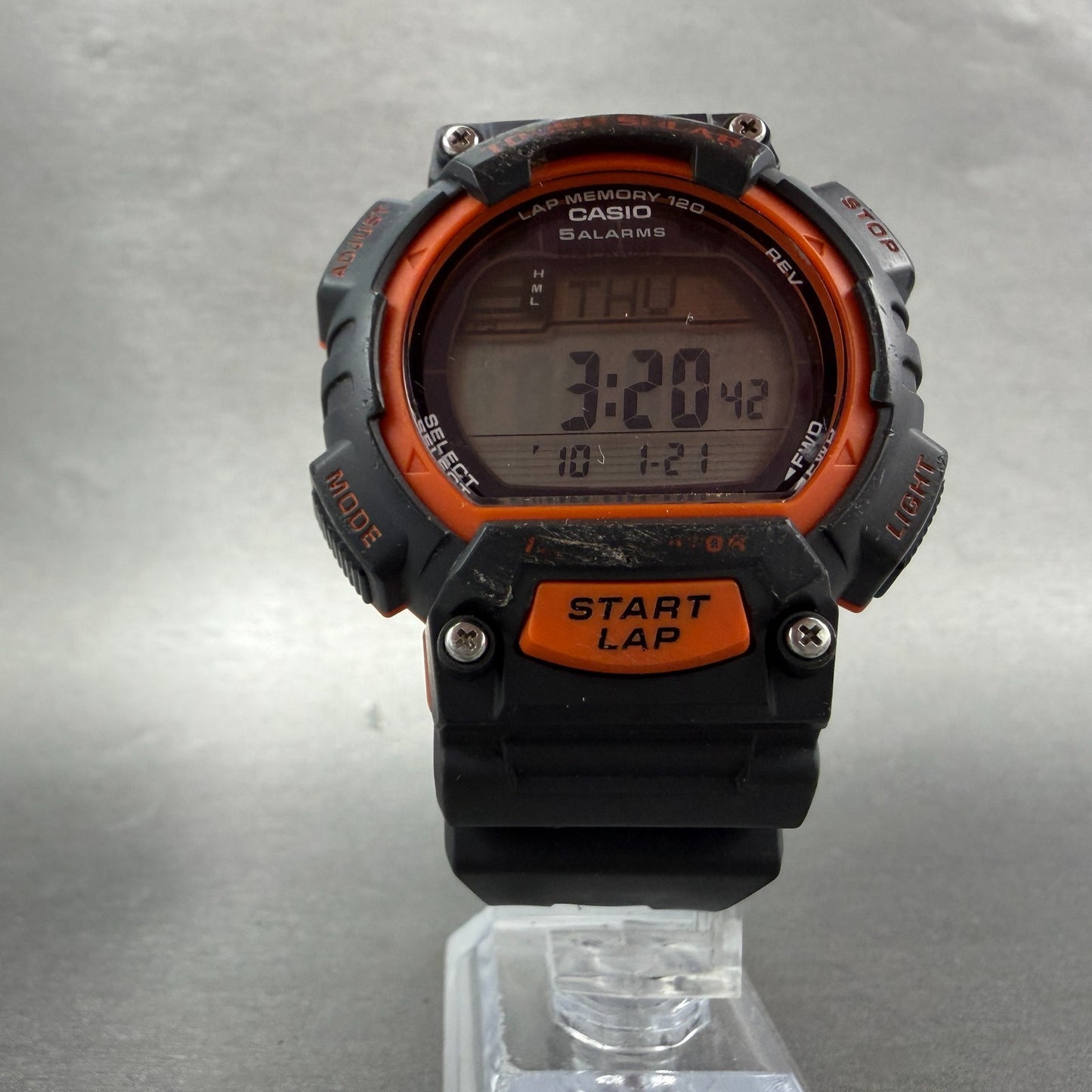 Casio STL-S100H Watch Men 45mm Digital Gray Tone Alarm Chrono Solar Works5