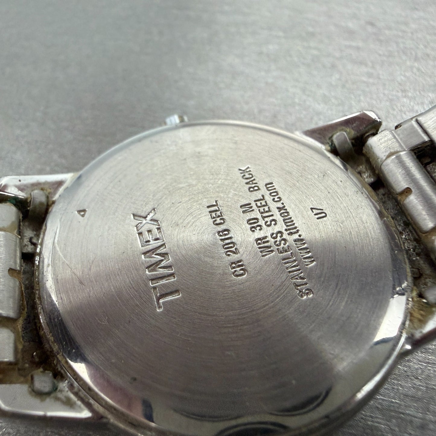 Timex Easy Reader Watch Men 35mm White Dial Silver Tone Date Round New Battery9