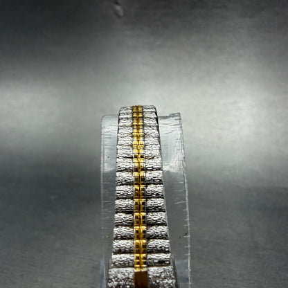 Seiko Tank Watch Women 13mm Gold Dial Gold Tone Rectangle 2E20-6319 New Battery94