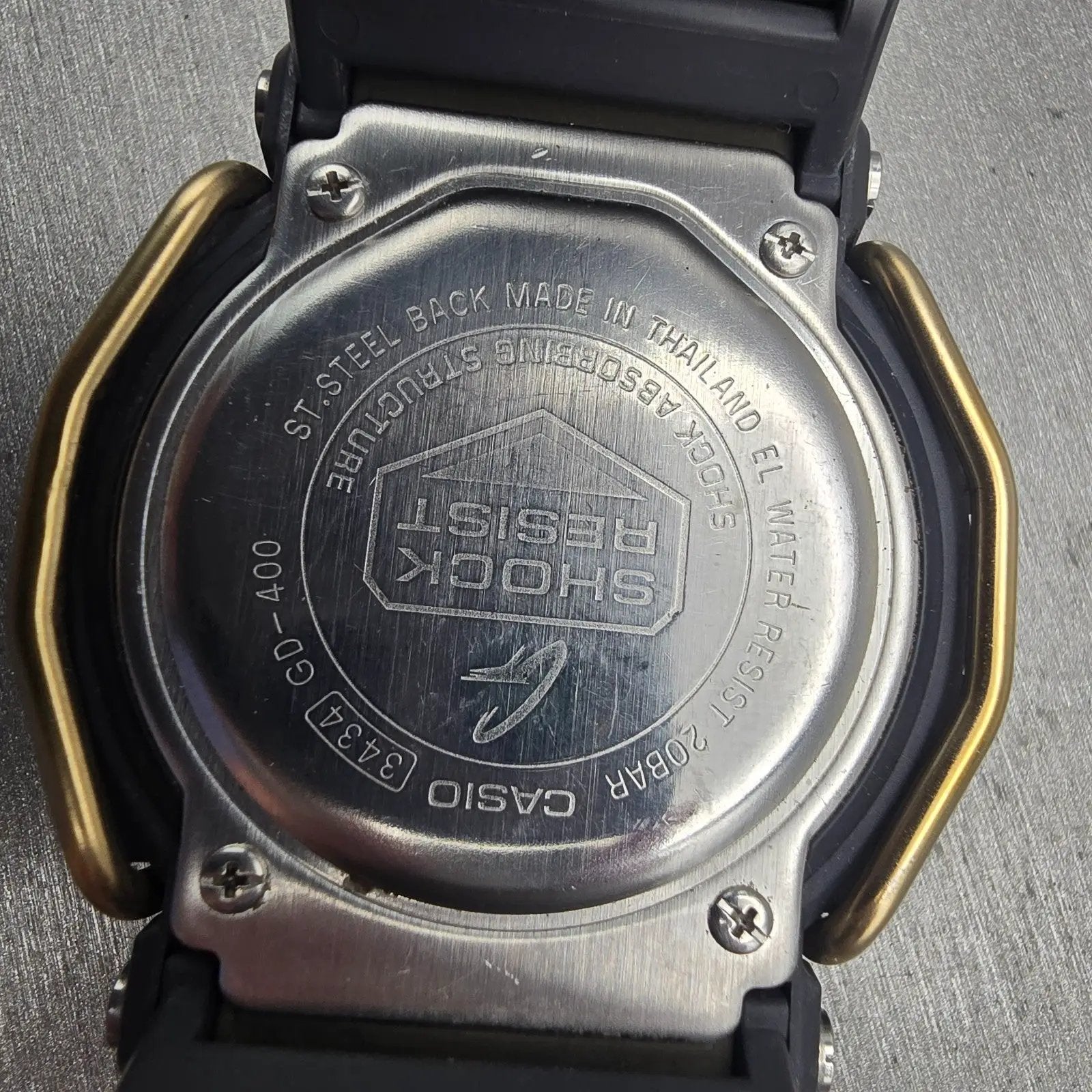 Casio G-Shock GD-400 Watch Men 48mm Black Green Chrono Alarm Digital New Battery10