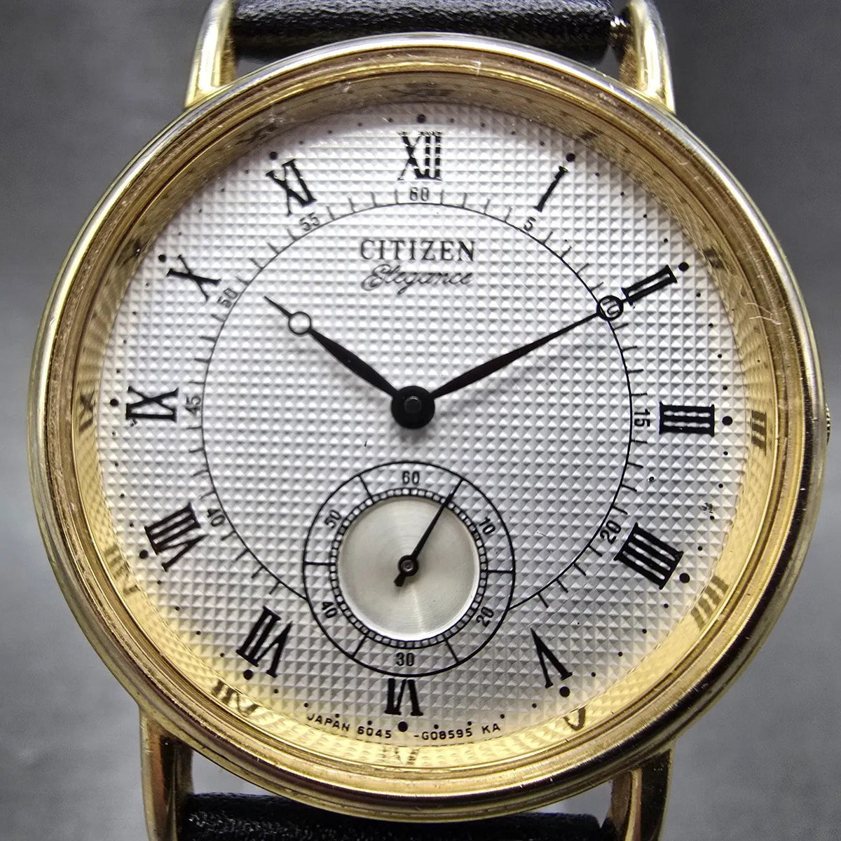 Citizen Elegance Watch Men 34mm Silver Dial Gold Small Seconds 6045-G02565 PARTS2