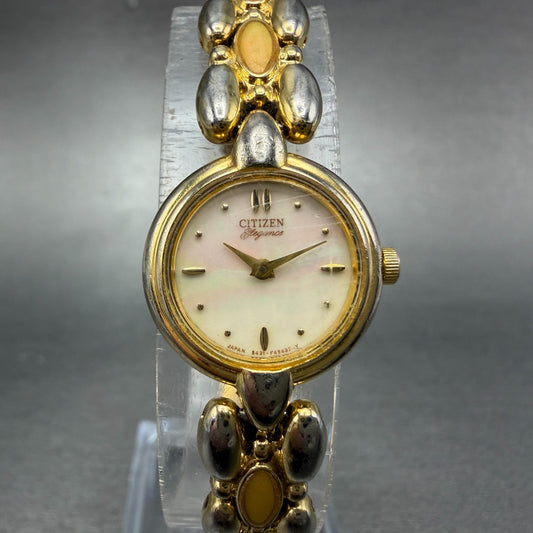 Citizen Elegance Watch Women 18mm MOP Dial Two Tone 5421-F45197 New Battery0