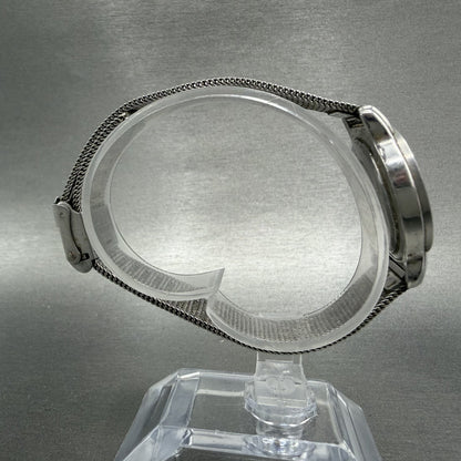 Skagen Watch Women 28mm Blue Dial Silver Tone Date Round 106SSSN New Battery8
