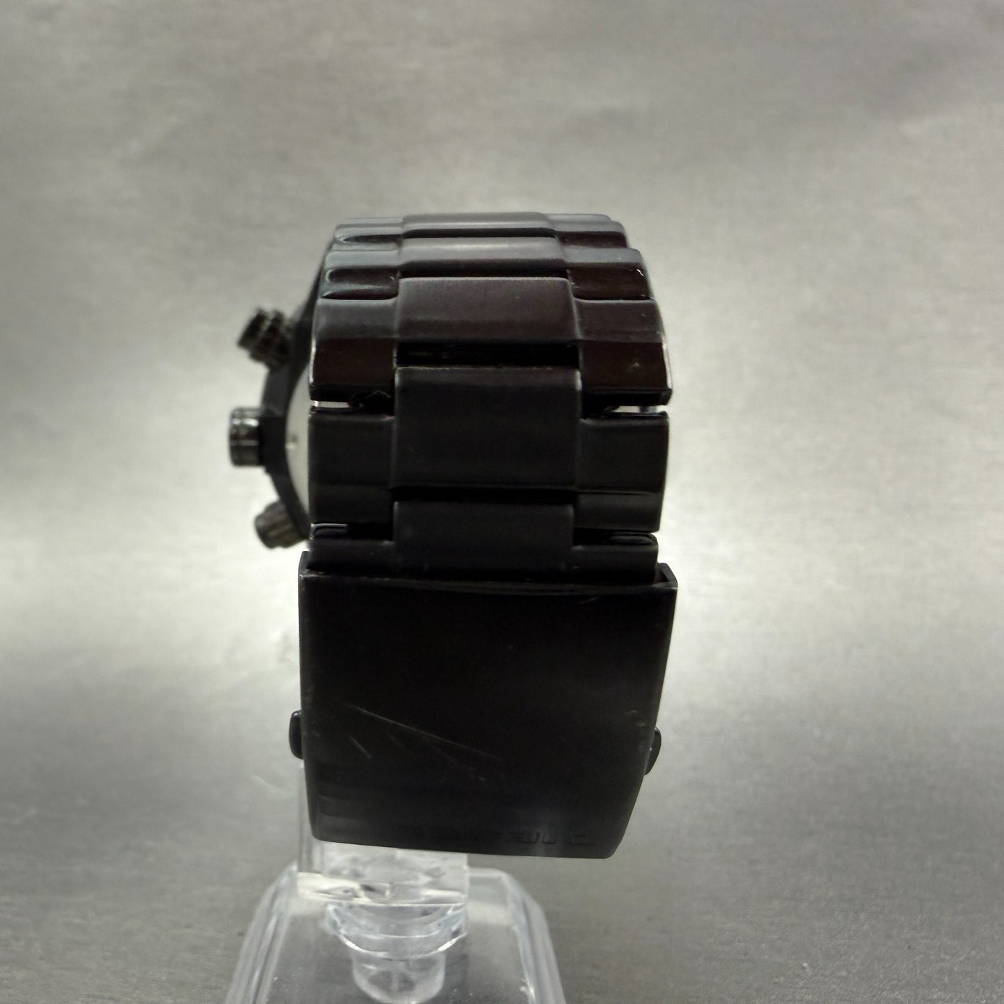 Diesel Overflow Chrono Watch Men 49mm Black Dial Black Date DZ4223 New Battery9