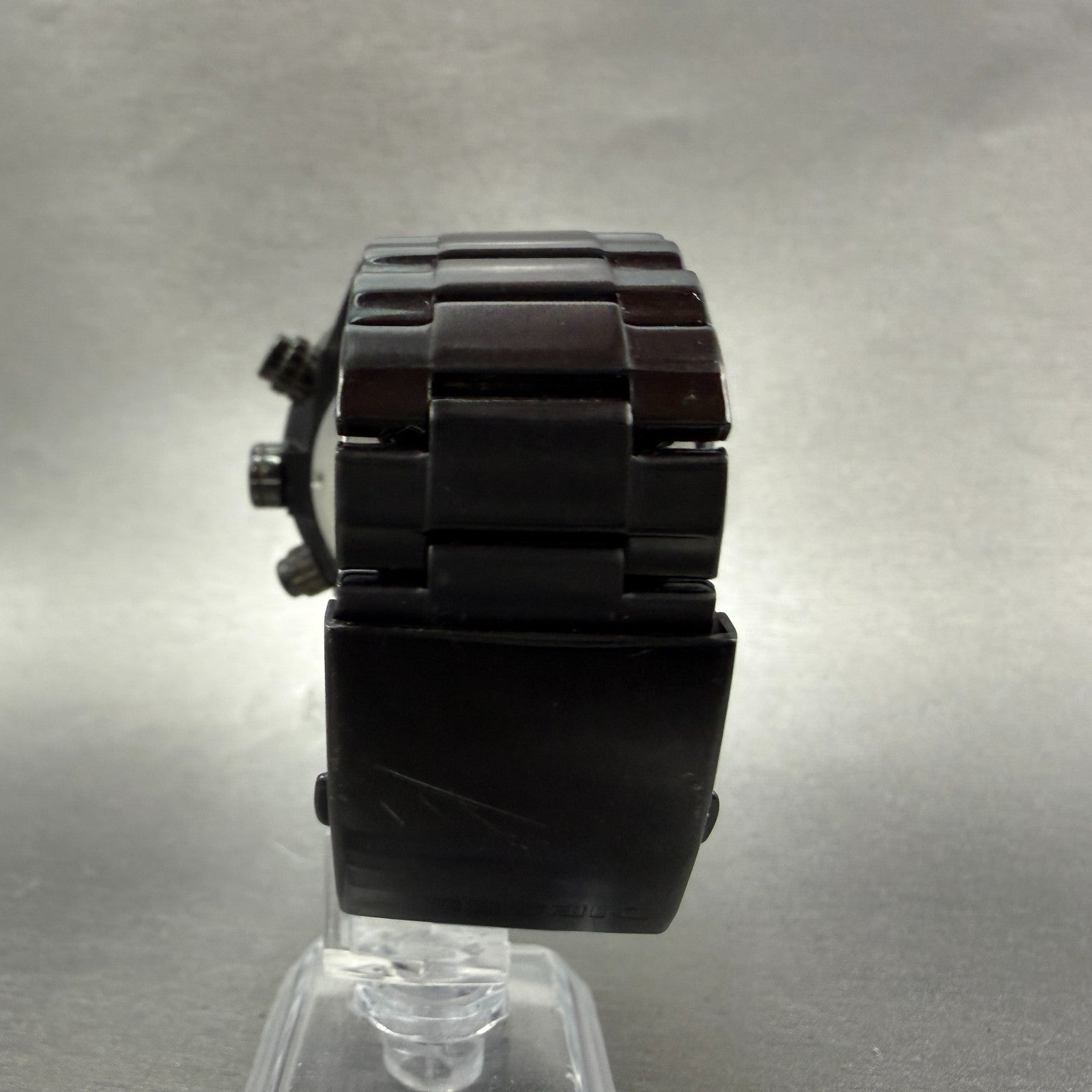 Diesel Overflow Chrono Watch Men 49mm Black Dial Black Date DZ4223 New Battery9