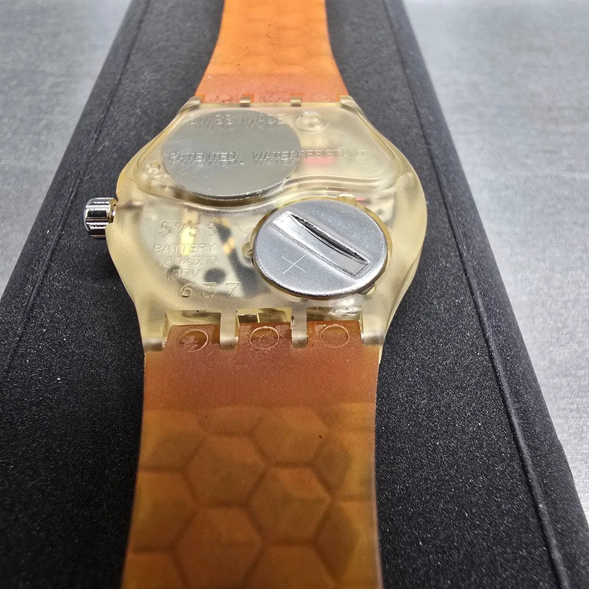 Swatch Musicall Adam Watch Men 34mm Skeleton Dial Alarm SLZ106 New Battery NOS15
