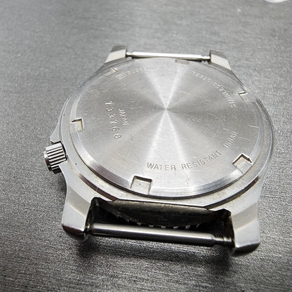 Seiko ALBA Dive Watch Men 36mm Orange Dial Silver Tone Daydate READ! New Battery8
