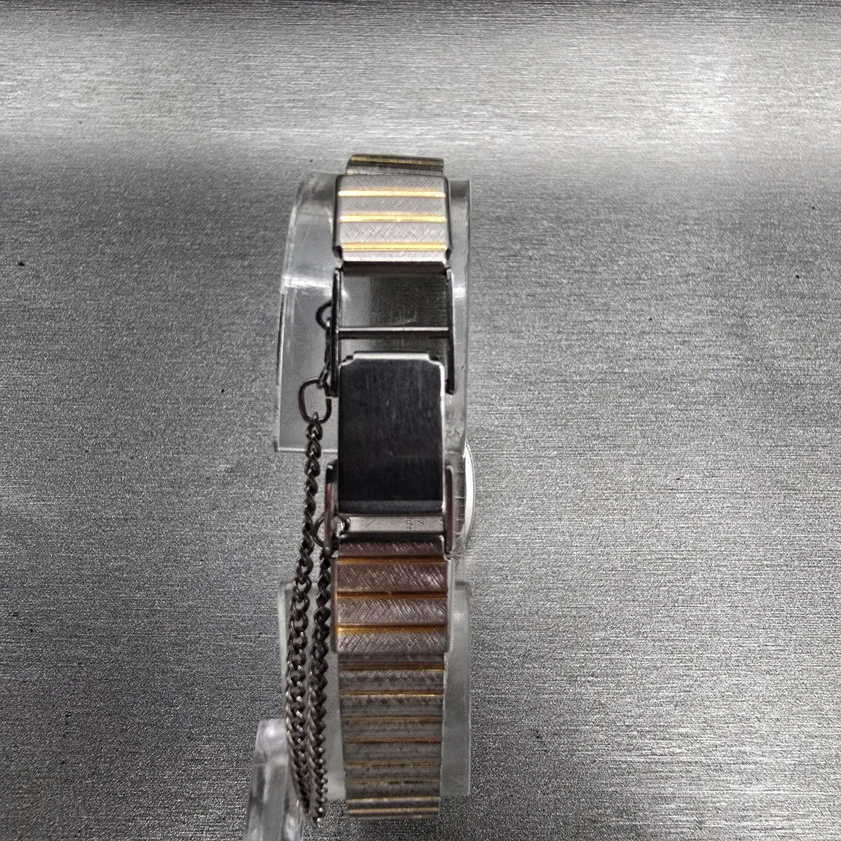 Seiko Watch Women 17mm Silver Dial Two Tone Octagon 7320-5490 New Battery VTG7