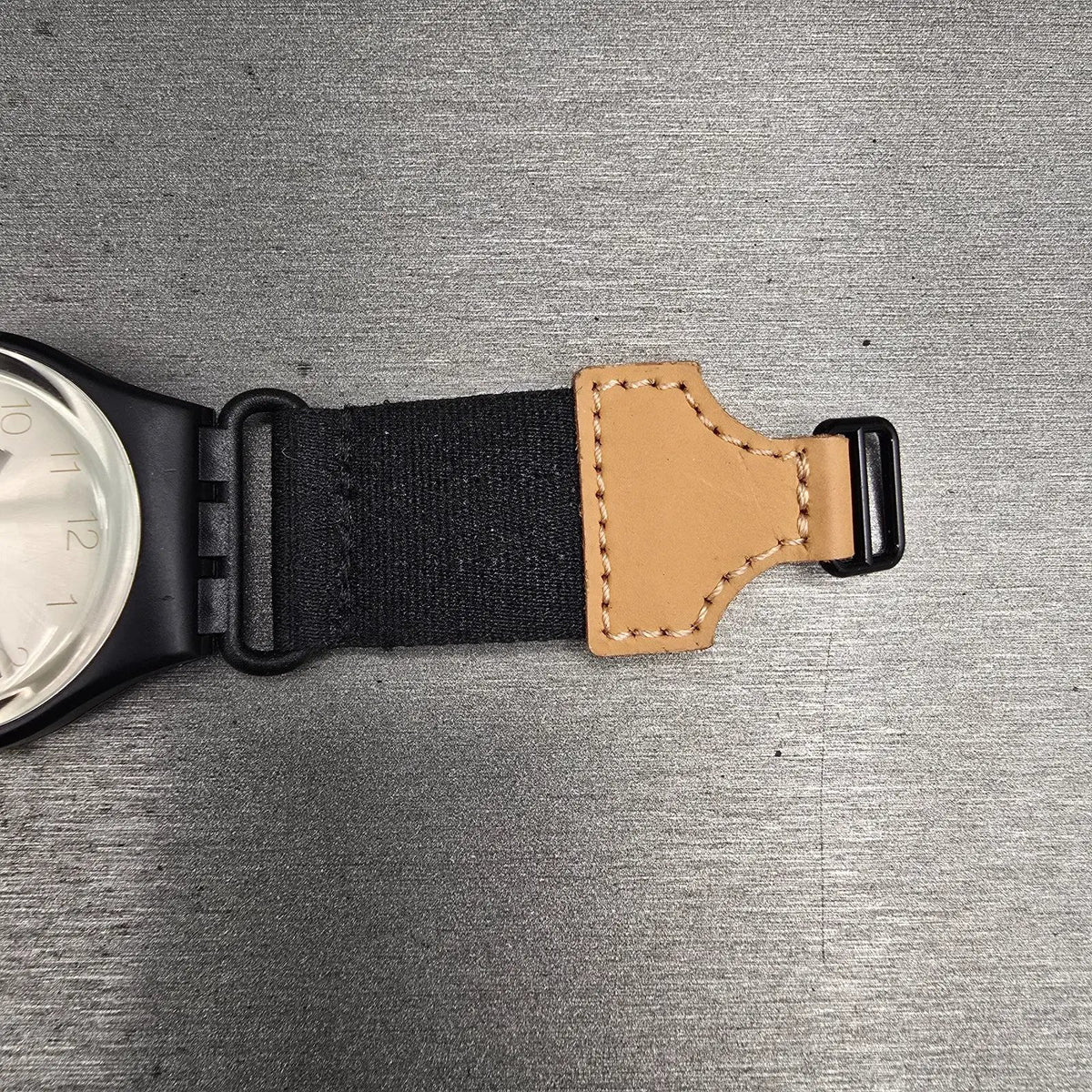 Swatch Seventy's Gold Watch Women 34mm Champagne Dial Black Tone GB747 New Batt10