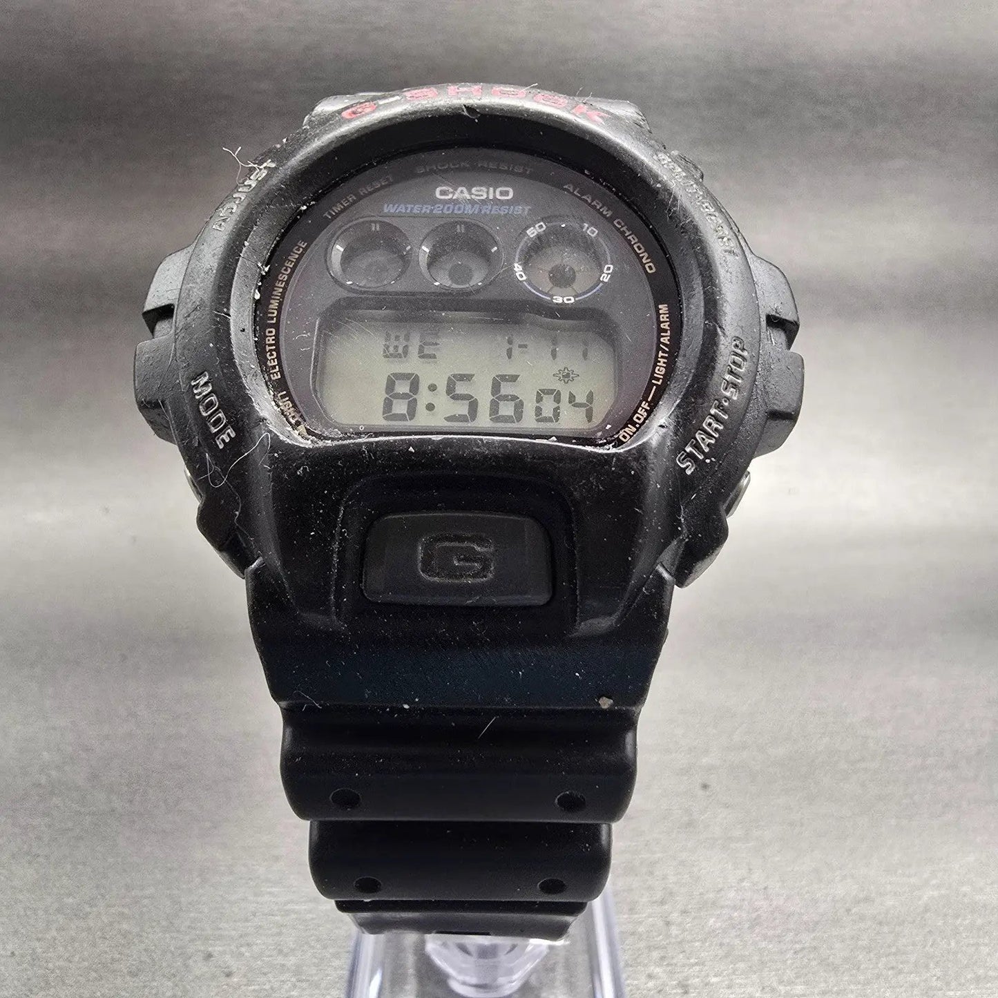 Casio G-Shock DW-6900 Watch Men 50mm Black  Alarm Chronograph 1289 New Batt5