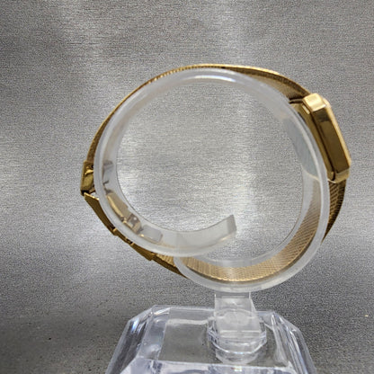 Seiko Tank Watch Women 19mm Black Dial Gold Tone Octagon 23206100 New Battery8