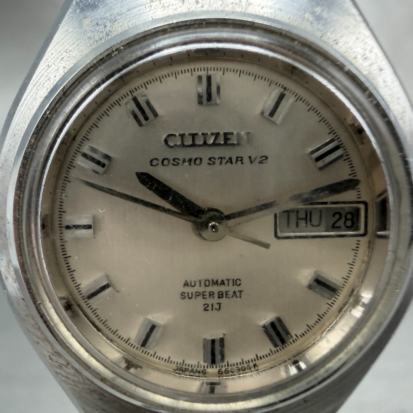 Citizen Cosmo Star V2 Watch Women 26mm Silver Dial Silver Tone Daydate PARTS VTG2