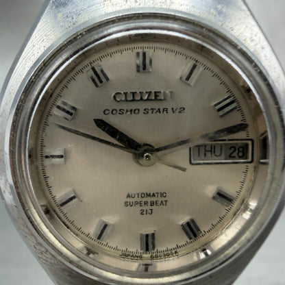 Citizen Cosmo Star V2 Watch Women 26mm Silver Dial Silver Tone Daydate PARTS VTG2