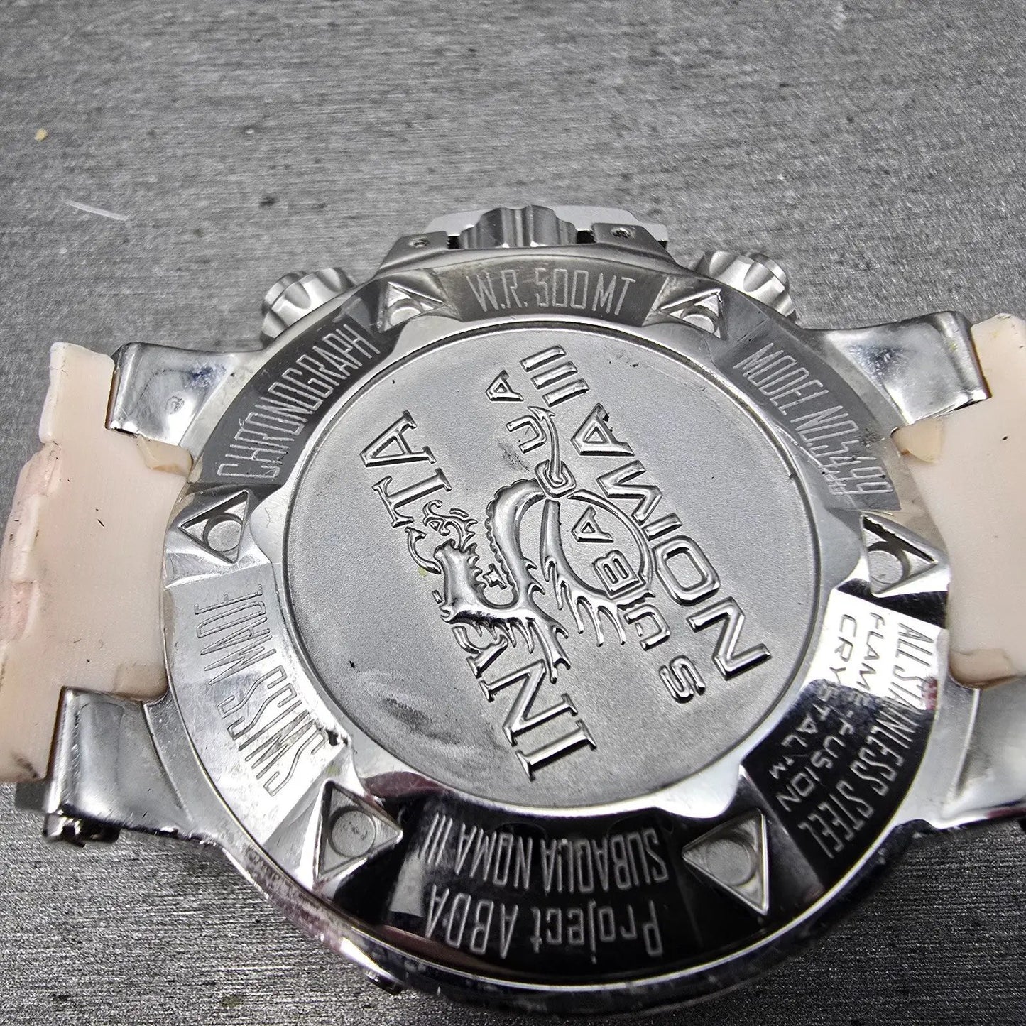 Invicta Sub Aqua Noma III Chronograph Watch Women 42mm Pink Dial Steel New Batt8