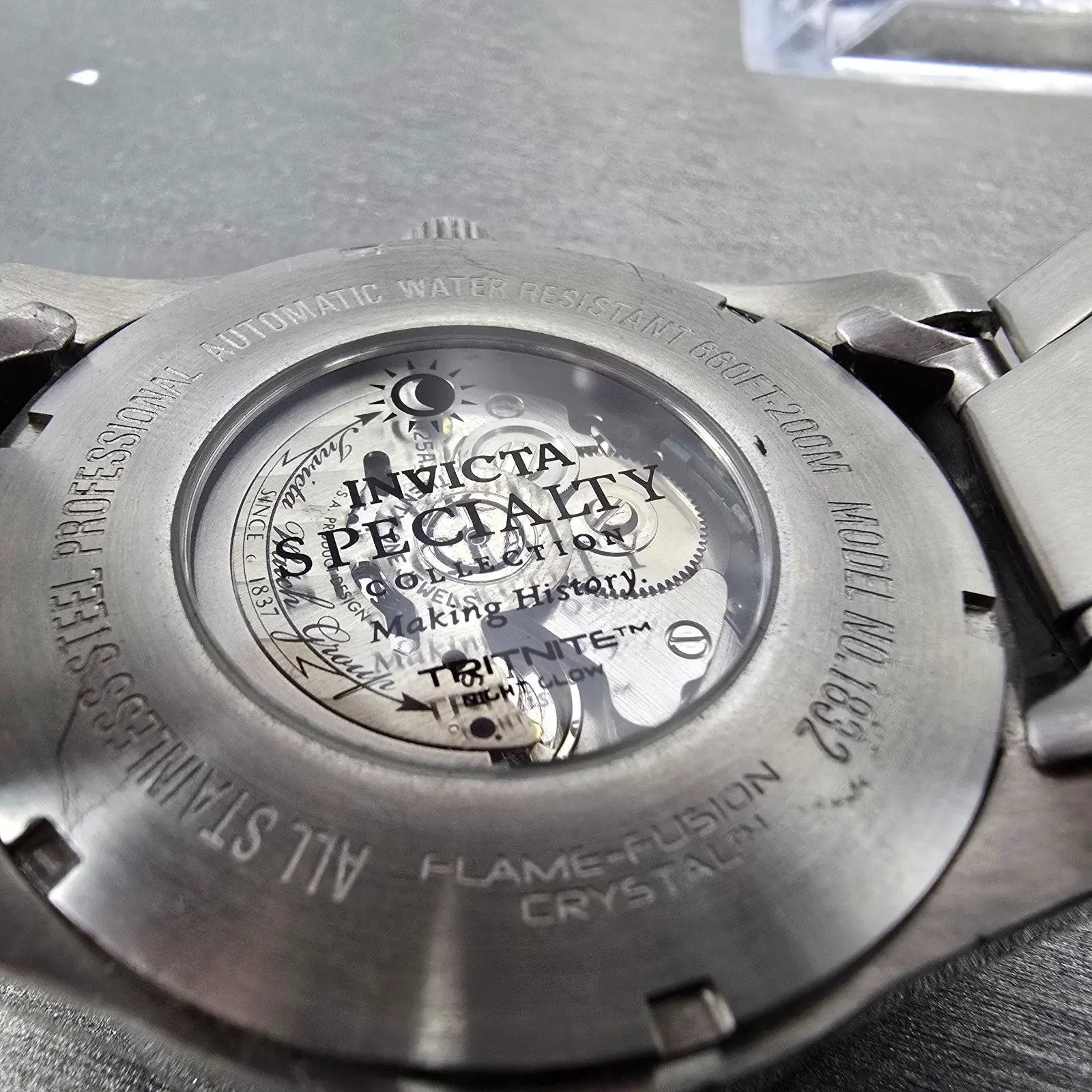 Invicta Specialty Automatic Watch Men 45mm White Dial Steel Date 1832 Runs GYGUJ9