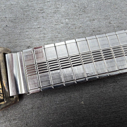 Navajo Sterling Silver Watch Band Tips 17mm Lizard Design Stretch Band VTG4