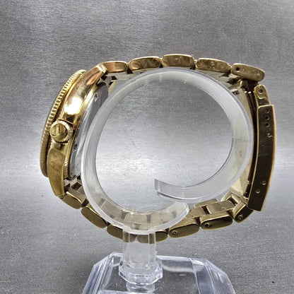 Fossil Cecile Watch Women 40mm Cream Dial Gold Tone Daydate AM4510 New Battery S6