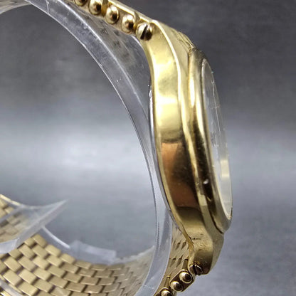 Longines QWR Watch Women 25mm White Dial Gold Tone Date Round New Battery3