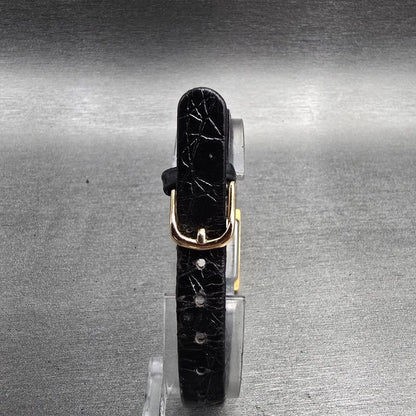 Citizen Tank Watch Women 17mm Black Dial Gold Rectangle 3220-945174 New Battery7