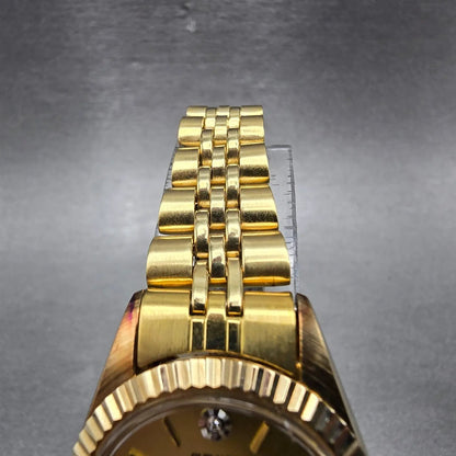 Gruen Precision Watch Women 26mm Gold Dial  Gold Tone Round New Battery5