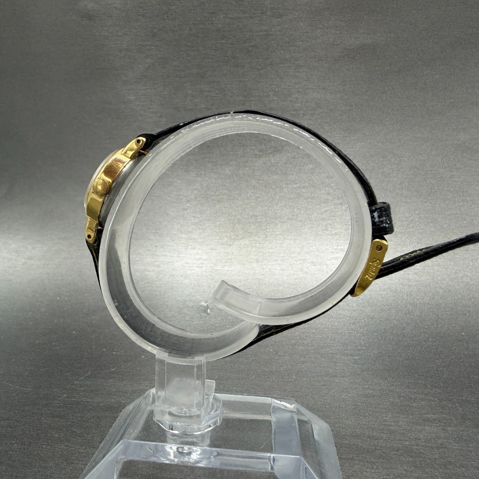 Seiko Watch Women 19mm Gold Dial Gold Tone Round 5420-0019 New Battery VTG 376