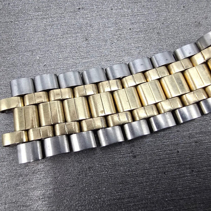 Omega Bracelet Two Tone Stainless Steel 10K Gold Filled 18.8mm Vintage9