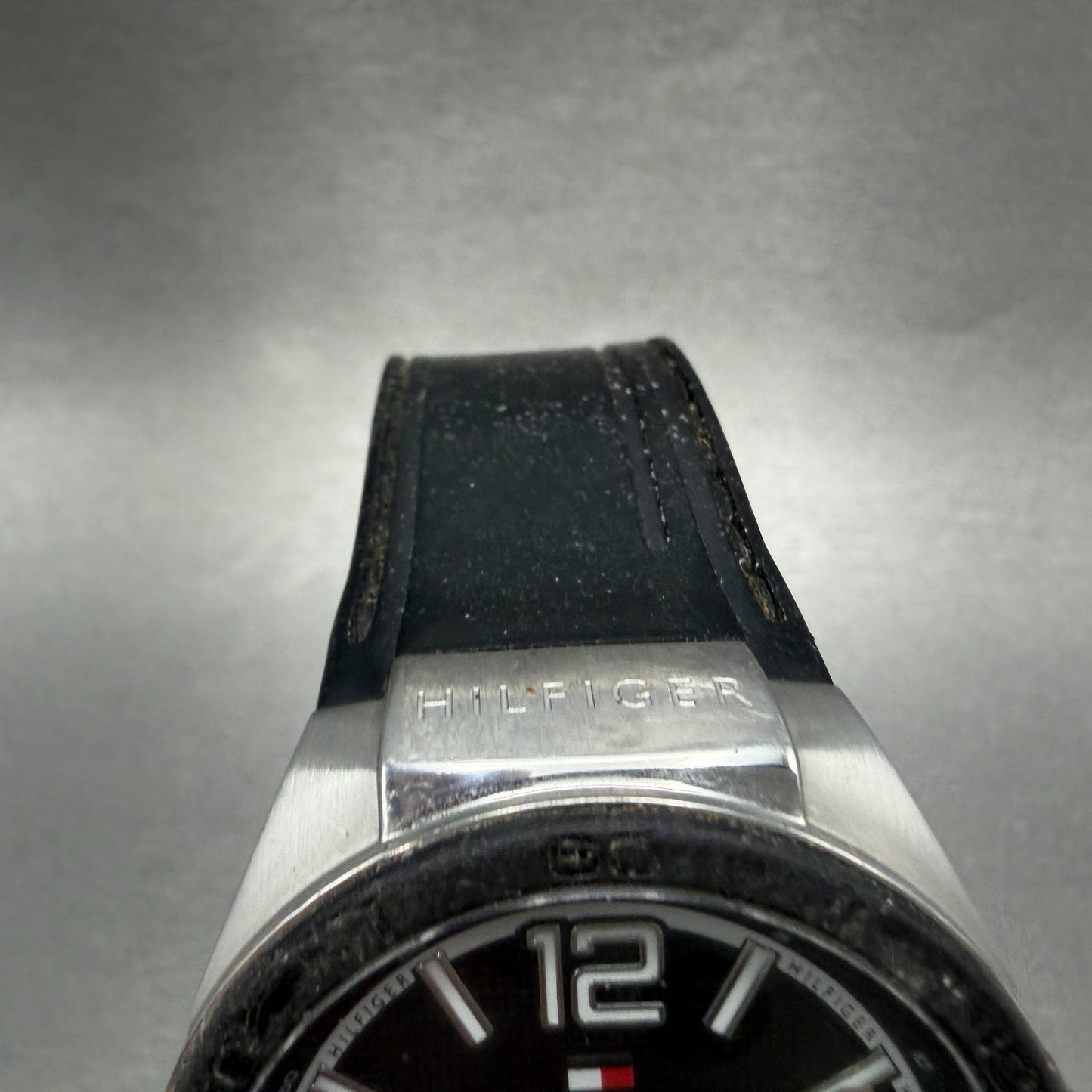 Tommy Hilfiger Watch Men 43mm Black Dial Steel Date Round New battery4