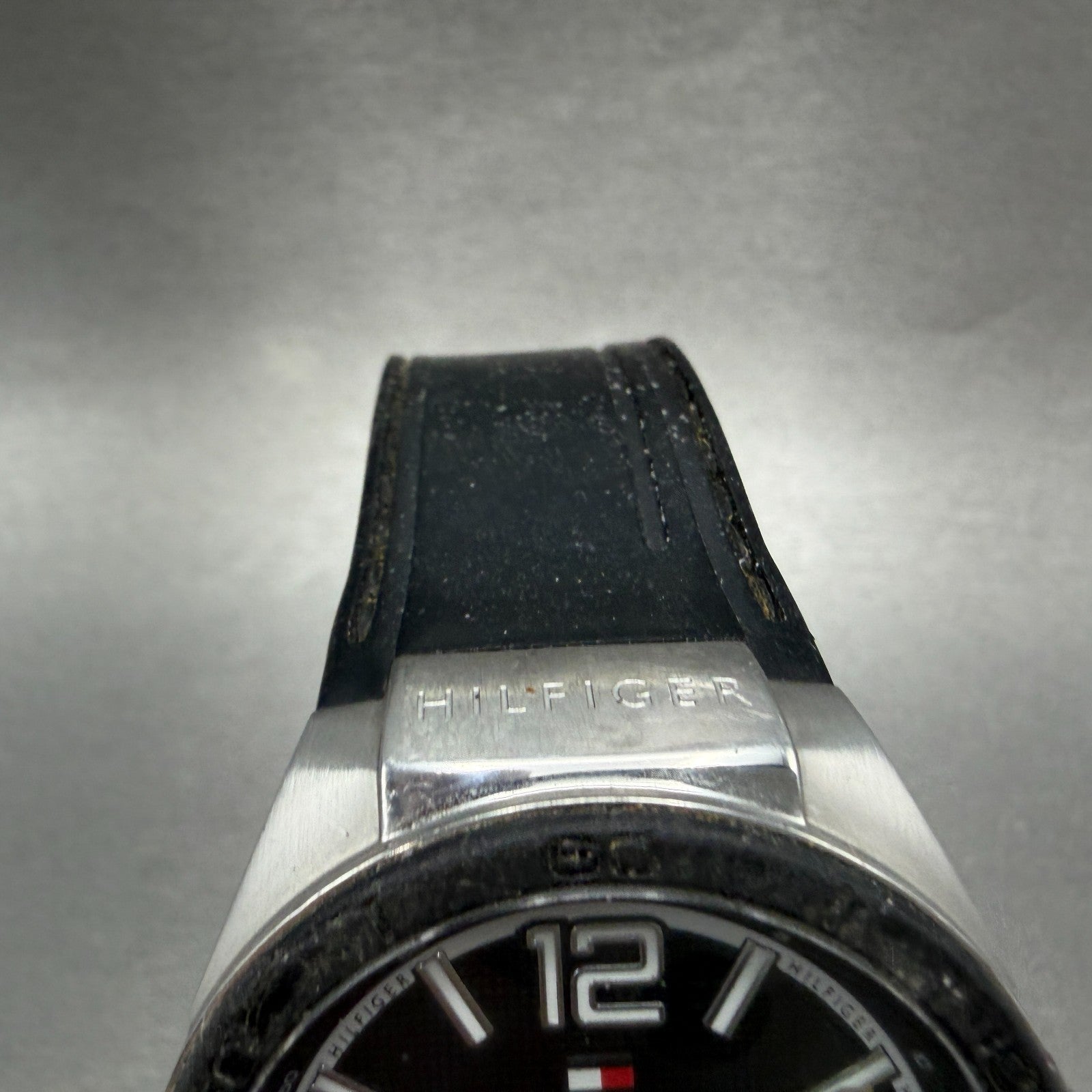 Tommy Hilfiger Watch Men 43mm Black Dial Steel Date Round New battery4