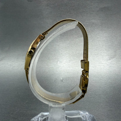 Seiko Watch Women 17mm Champagne Dial Gold Tone Octagon 2Y00-5040 New Battery6